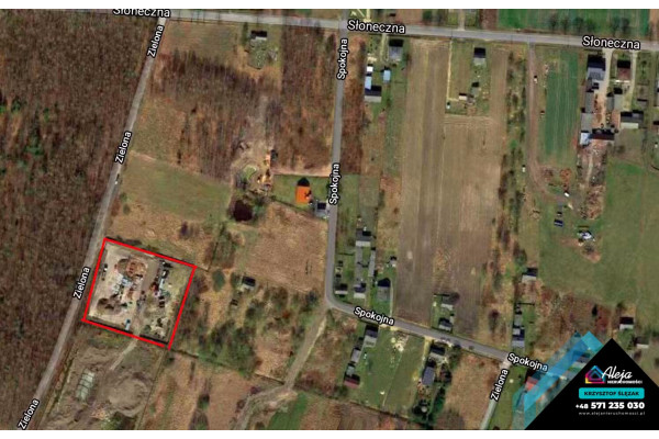 częstochowski, Kruszyna, Jacków, Działka budowlana ogrodzona 63zł/m2 26km od Cz-wy.