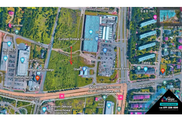 śląskie, Częstochowa, Działka- NAJLEPSZA LOKALIZACJA POD INWESTYCJĘ!