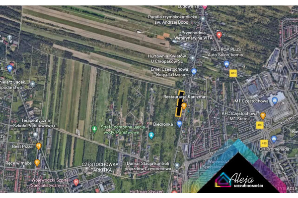 Częstochowa, gen. Romualda Traugutta, Teren pod zabudowę wielorodzinną .Parkitka