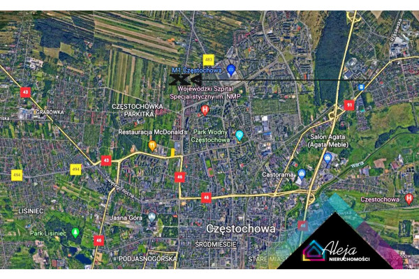 Częstochowa, gen. Romualda Traugutta, Teren pod zabudowę wielorodzinną .Parkitka