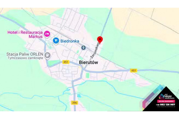 dolnośląskie, oleśnicki, Bierut&oacute;w, Żeromskiego, Dobra działka!SUPER INWESTYCJA!Bierut&oacute;w