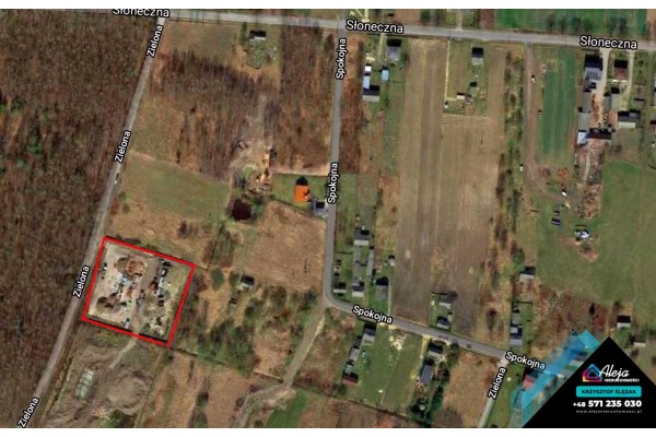 śląskie, częstochowski, Kruszyna, Jack&oacute;w, Działka budowlana ogrodzona 63zł/m2 26km od Cz-wy.